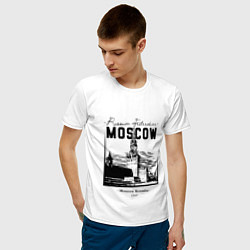 Футболка хлопковая мужская Moscow Kremlin 1147, цвет: белый — фото 2