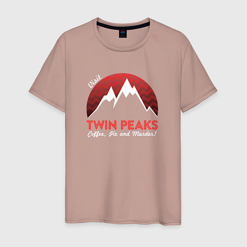 Мужская футболка Twin Peaks: Pie & Murder / Пыльно-розовый – фото 1