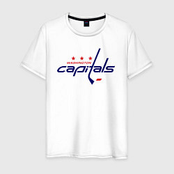 Футболка хлопковая мужская Washington Capitals, цвет: белый
