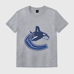 Футболка хлопковая мужская Vancouver Canucks, цвет: меланж