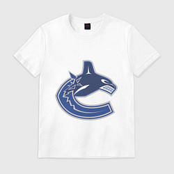 Футболка хлопковая мужская Vancouver Canucks, цвет: белый
