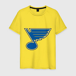 Футболка хлопковая мужская St Louis Blues, цвет: желтый