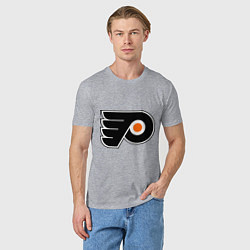 Футболка хлопковая мужская Philadelphia Flyers, цвет: меланж — фото 2