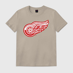 Футболка хлопковая мужская Detroit Red Wings, цвет: миндальный