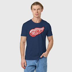 Футболка хлопковая мужская Detroit Red Wings, цвет: тёмно-синий — фото 2