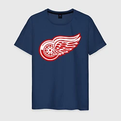 Футболка хлопковая мужская Detroit Red Wings, цвет: тёмно-синий