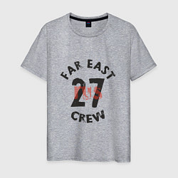 Футболка хлопковая мужская Far East 27 Crew, цвет: меланж