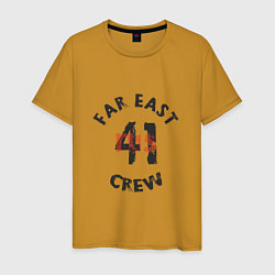 Футболка хлопковая мужская Far East 41 Crew цвета горчичный — фото 1