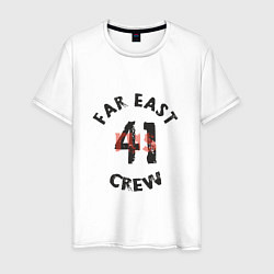 Футболка хлопковая мужская Far East 41 Crew, цвет: белый