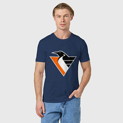 Футболка хлопковая мужская Pittsburgh Penguins, цвет: тёмно-синий — фото 2