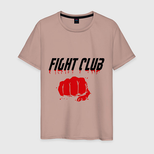 Мужская футболка Fight Club / Пыльно-розовый – фото 1