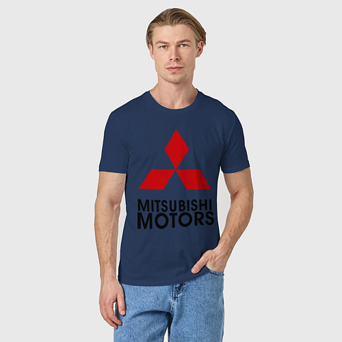 Мужская футболка Mitsubishi / Тёмно-синий – фото 3