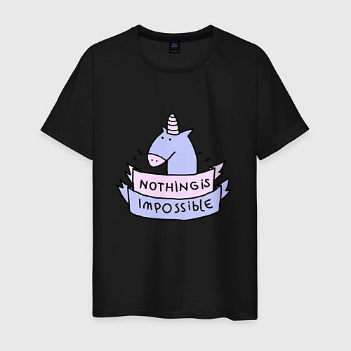 Мужская футболка Unicorn / Черный – фото 1