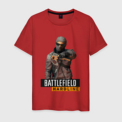 Футболка хлопковая мужская Battlefield Hardline, цвет: красный