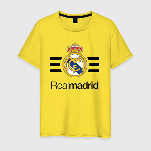 Мужская футболка Real Madrid Lines / Желтый – фото 1