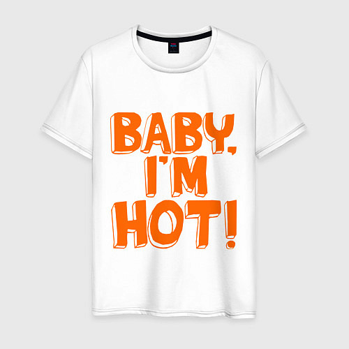 Мужская футболка Baby, I am hot! / Белый – фото 1