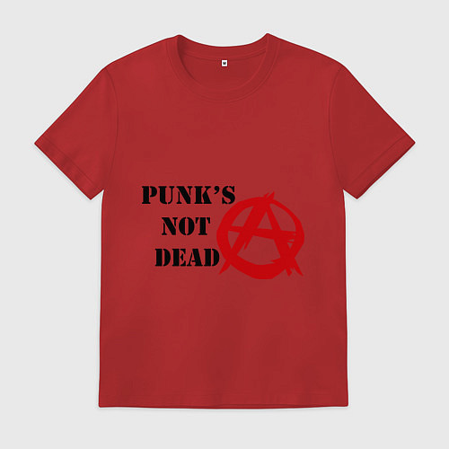 Мужская футболка Punks not dead / Красный – фото 1
