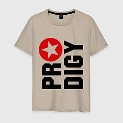 Футболка хлопковая мужская Prodigy Star, цвет: миндальный