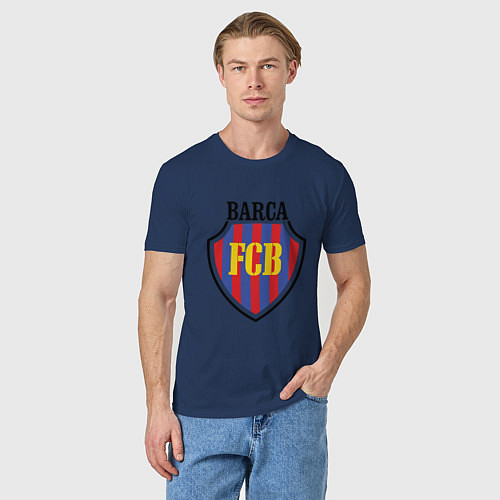 Мужская футболка Barca FCB / Тёмно-синий – фото 3