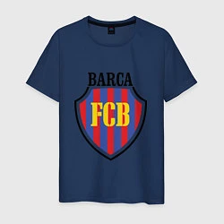 Футболка хлопковая мужская Barca FCB, цвет: тёмно-синий