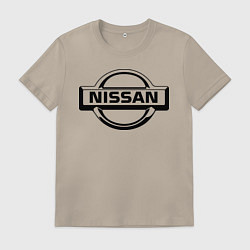 Футболка хлопковая мужская Nissan club, цвет: миндальный