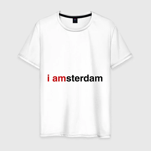 Мужская футболка I amsterdam / Белый – фото 1