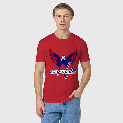 Мужская футболка Washington Capitals: Ovechkin / Красный – фото 3