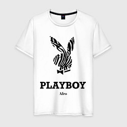 Футболка хлопковая мужская Afro PlayBoy, цвет: белый