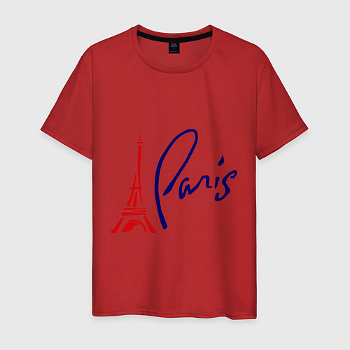 Мужская футболка I Paris / Красный – фото 1
