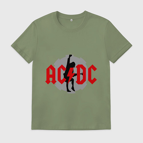 Мужская футболка AC/DC: Angus Young / Авокадо – фото 1