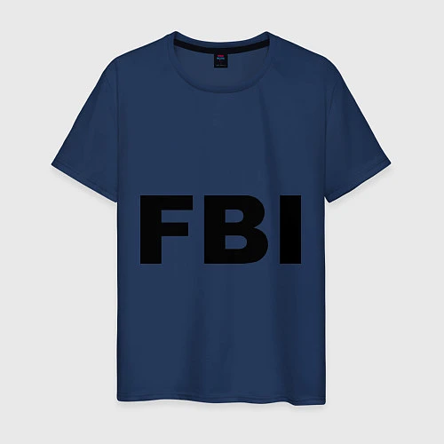 Мужская футболка FBI / Тёмно-синий – фото 1