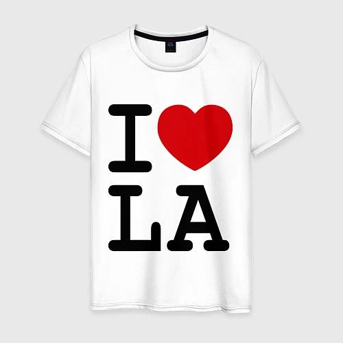 Мужская футболка I love LA / Белый – фото 1