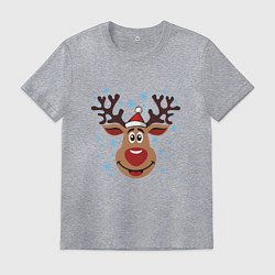 Мужская футболка Олень под снегом