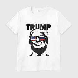 Футболка хлопковая мужская USA: Trump, цвет: белый