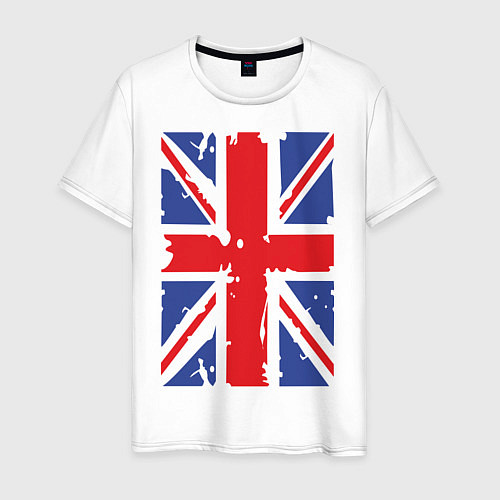 Мужская футболка Британский флаг / Белый – фото 1