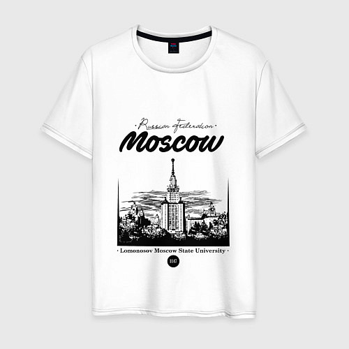 Мужская футболка Moscow State University / Белый – фото 1