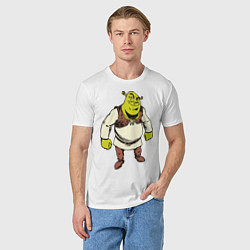 Футболка хлопковая мужская Shrek 3, цвет: белый — фото 2