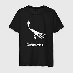 Футболка хлопковая мужская Westworld hand, цвет: черный