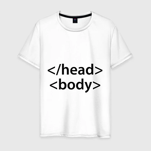 Мужская футболка Head Body / Белый – фото 1
