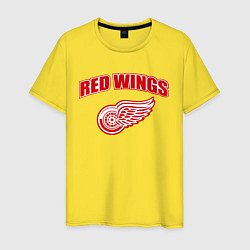 Футболка хлопковая мужская Detroit Red Wings, цвет: желтый