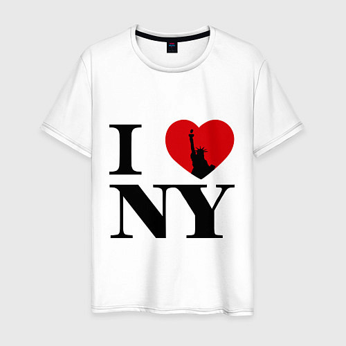 Мужская футболка Freedom: I Love NY / Белый – фото 1