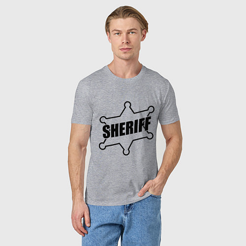 Мужская футболка Sheriff / Меланж – фото 3