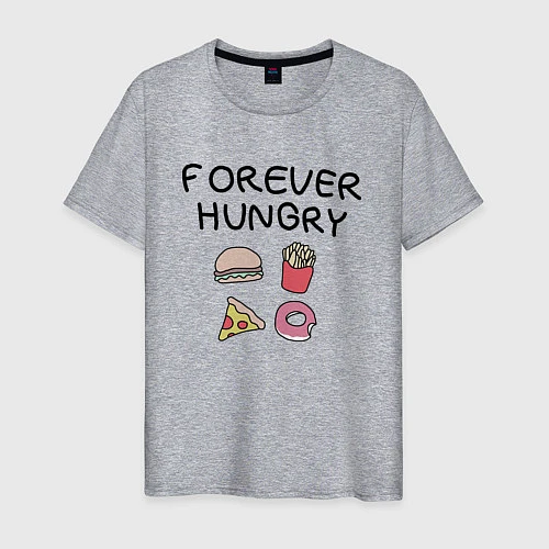 Мужская футболка Forever Hungry / Меланж – фото 1