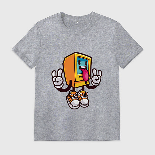 Мужская футболка Весёлый компик / Меланж – фото 1