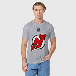 Футболка хлопковая мужская New Jersey Devils: Kovalchuk 17, цвет: меланж — фото 2