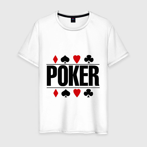 Мужская футболка Poker / Белый – фото 1