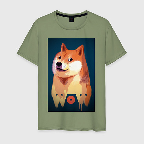Мужская футболка Wow Doge / Авокадо – фото 1