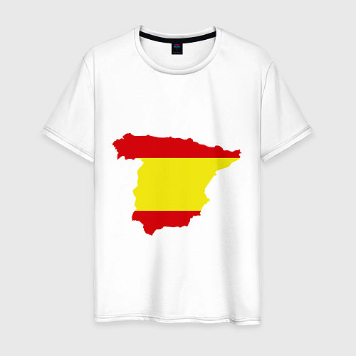 Мужская футболка Испания (Spain) / Белый – фото 1