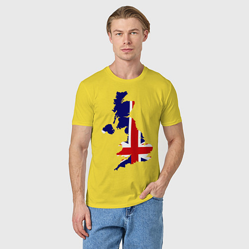 Мужская футболка Великобритания (Great Britain) / Желтый – фото 3