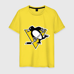 Футболка хлопковая мужская Pittsburgh Penguins, цвет: желтый
